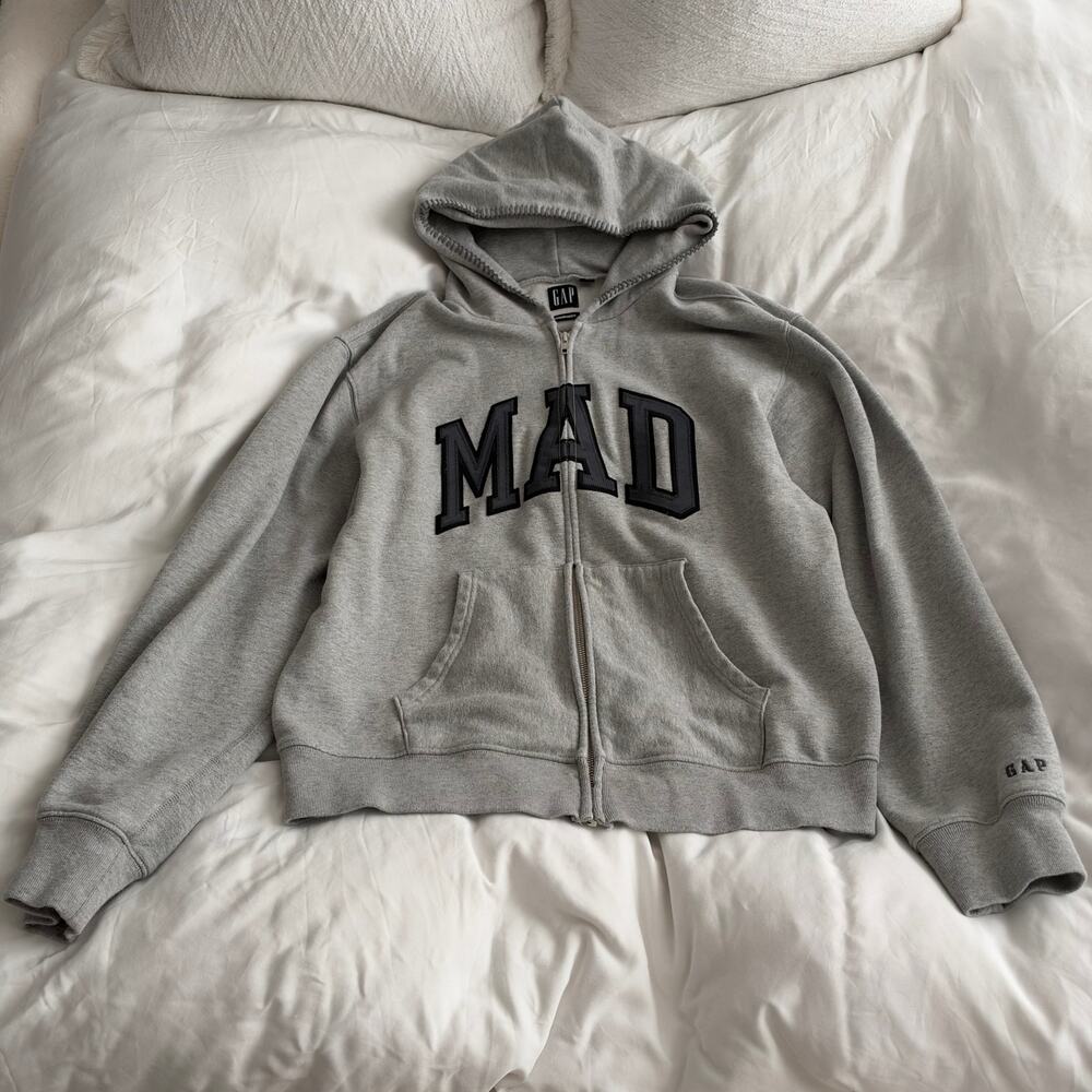Gap x MadHappy Mad Logo Gray Hoodie Size M